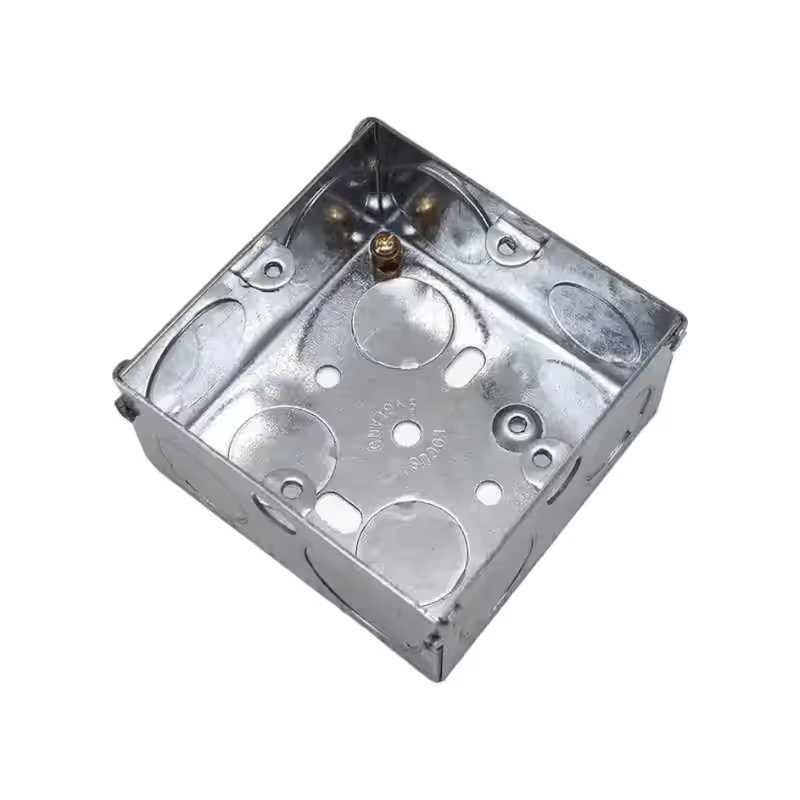 Decoduct EDF162 3x3 GI box, brass with washer terminal