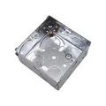 Decoduct EDF252 3x6 GI box, brass with washer terminal