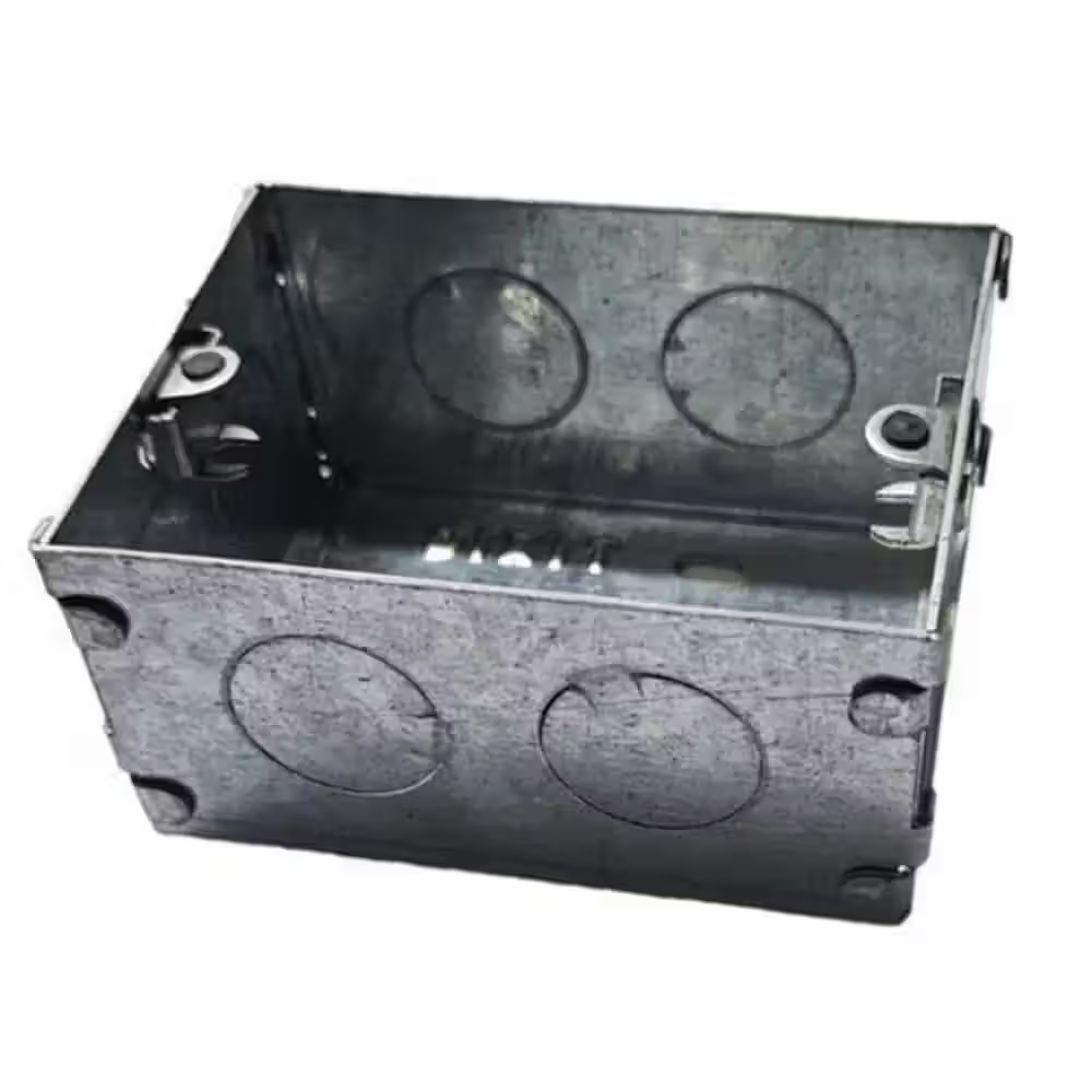 Decoduct EDF252 3x6 GI box, brass with washer terminal