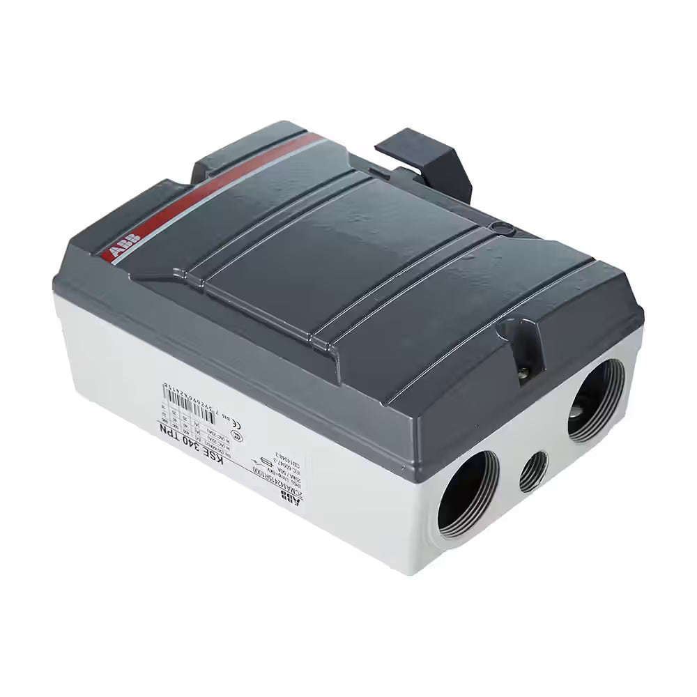 ABB metal-body isolator switch, 20A, 2 pole, weather-resistant enclosure