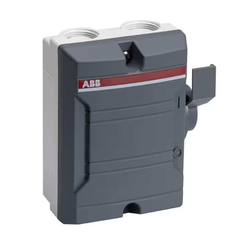 ABB 25A 3 pole weatherproof isolator switch disconnector, IP65, BW325TPN