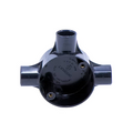 20mm 3-way PVC circular box (tee box), Decoduct model DJE2