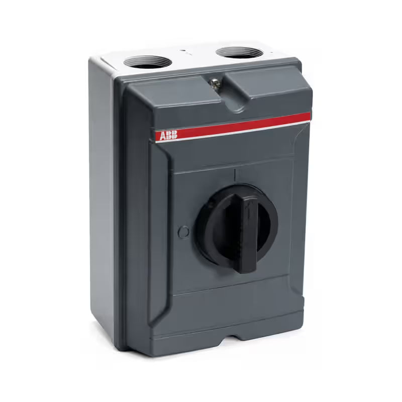 ABB KSE363TPN weatherproof isolator switch disconnector, 63A 3 pole, aluminium enclosure, IP65
