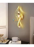 Modern LED Wall Light Sconce for Bedroom & Living Room – Luxury Spiral Design Gold Finish Decorative Lamp – Energy Efficient Indoor Wall Mounted Lighting Fixture for Home & Hotel Décor