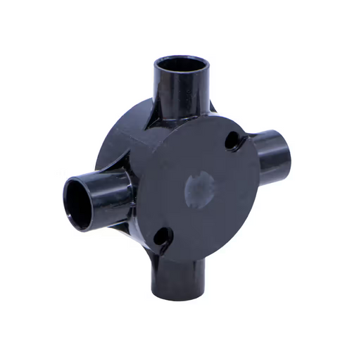 20mm 4-way PVC circular box, sold per pack, Decoduct model DJF2