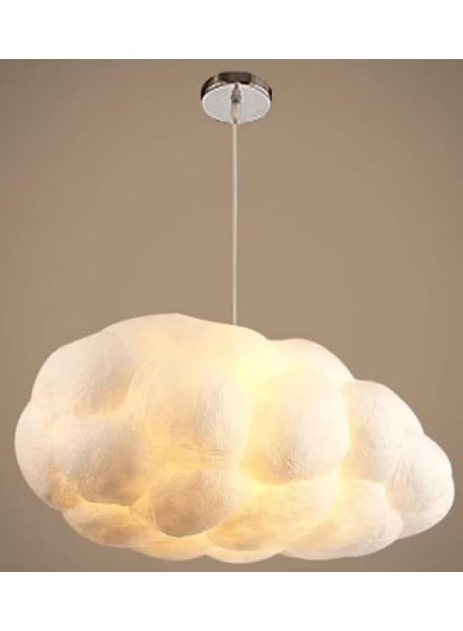 Modern Cloud Shaped Pendant Light | Creative Hanging Ceiling Chandelier | Soft Cotton Cloud Design | Decorative Lighting for Living Room, Kids Room, Restaurant & Cafe