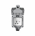 Plexo™️ - Socket outlet 66 - 1 gang switched - opaque lid - 13 A 250 V~ - Grey legrand