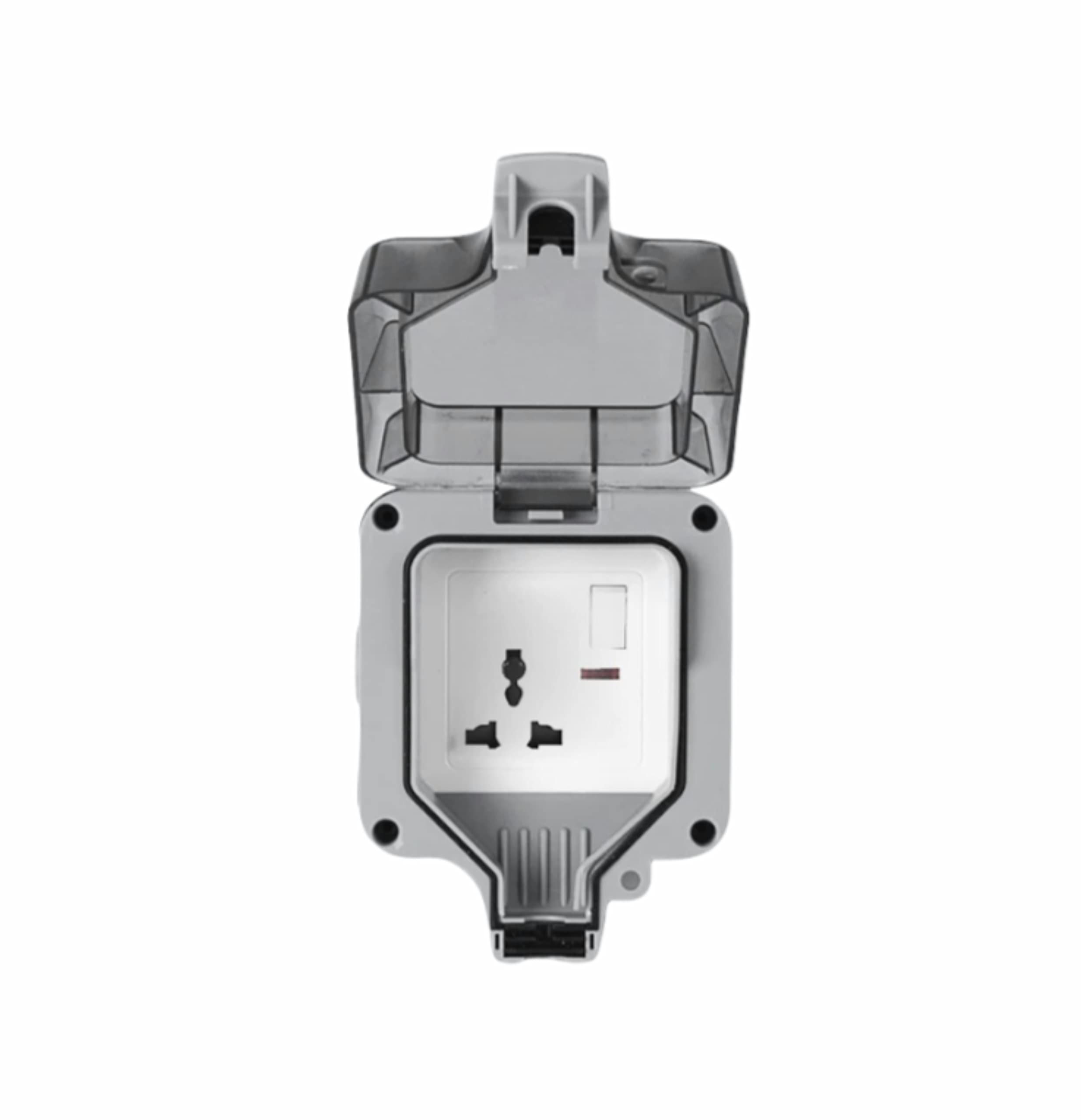 Plexo™️ - Socket outlet 66 - 1 gang switched - opaque lid - 13 A 250 V~ - Grey legrand