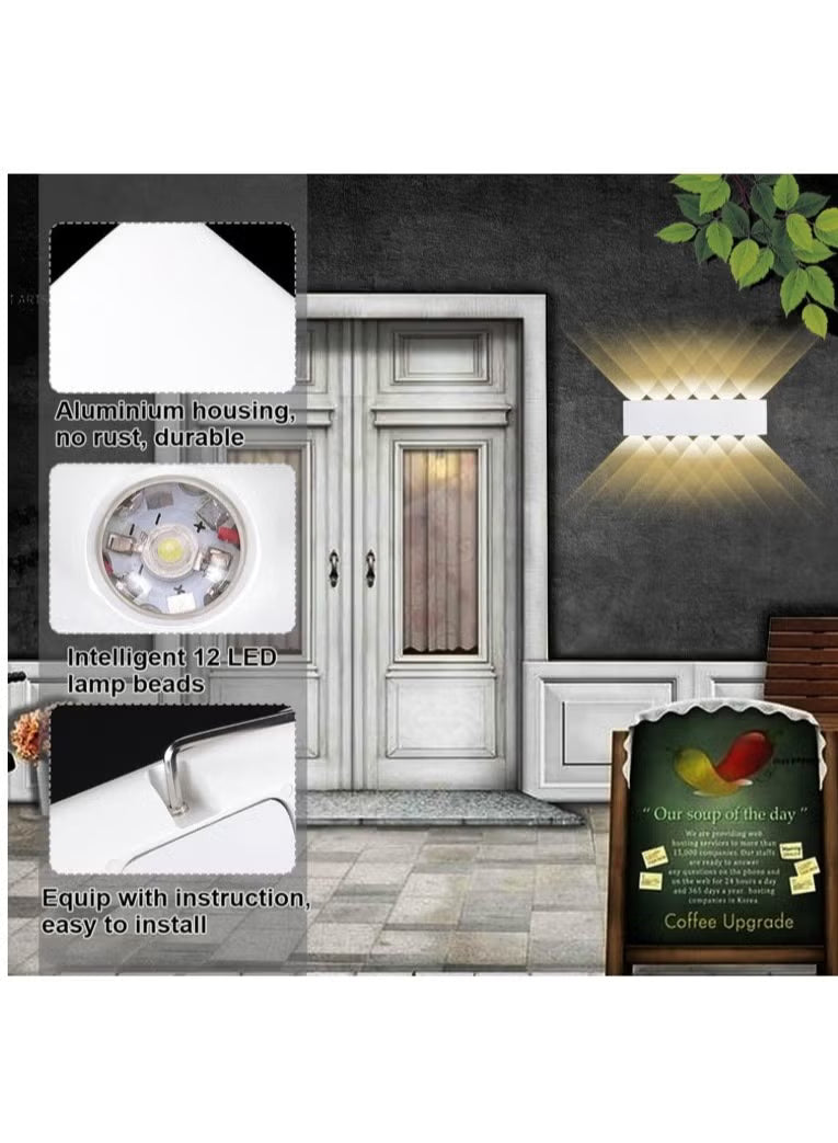 Modern LED Wall Light Sconce Up and Down Indoor Lamp Fixture for Bedroom, Living Room, Hallway, Staircase, Warm White Decorative Wall Lighting for Home and Office – Energy Efficient Design
