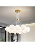 Modern Cloud Chandelier – Luxury LED Pendant Light for Living Room, Bedroom, or Dining Area | Artistic Cluster Globe Ceiling Fixture with Gold Finish | Elegant Contemporary Home Lighting
