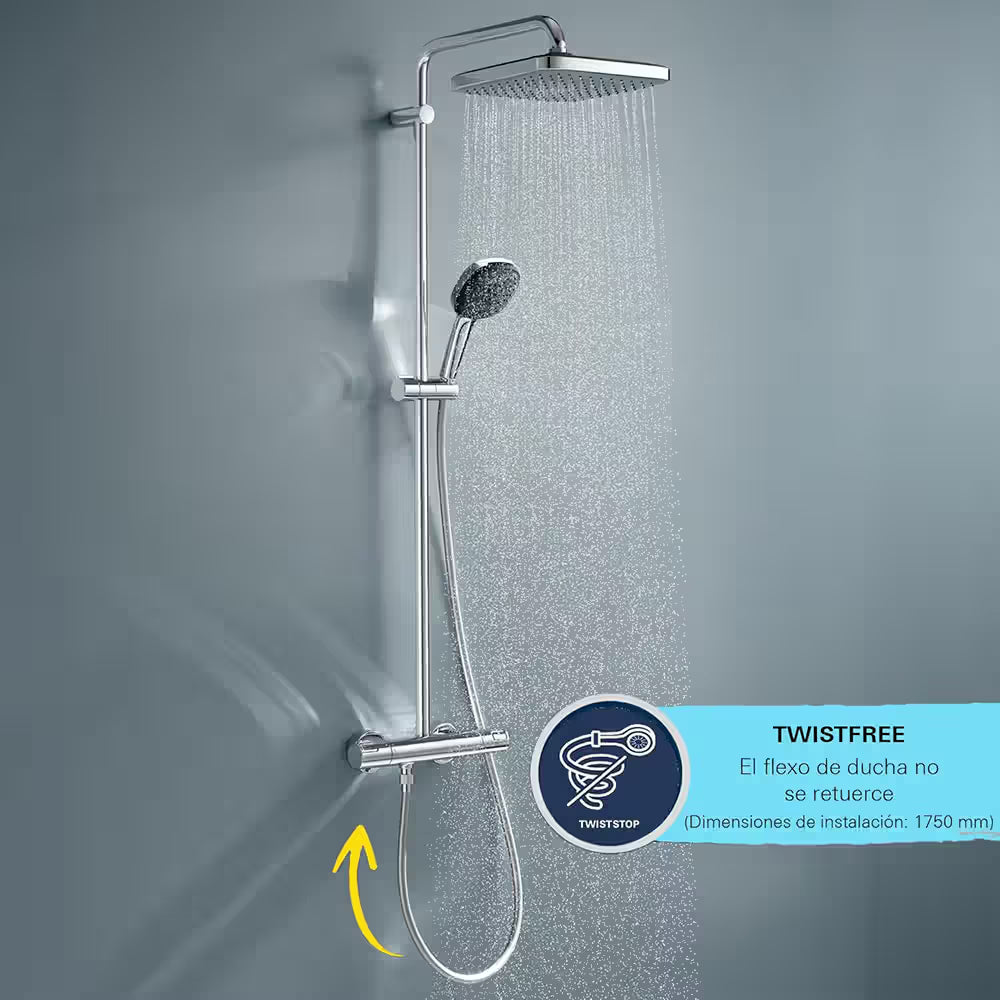 GROHE Silverflex Shower Hose – Universal Fit, Chrome Finish, 1500mm (28364001)