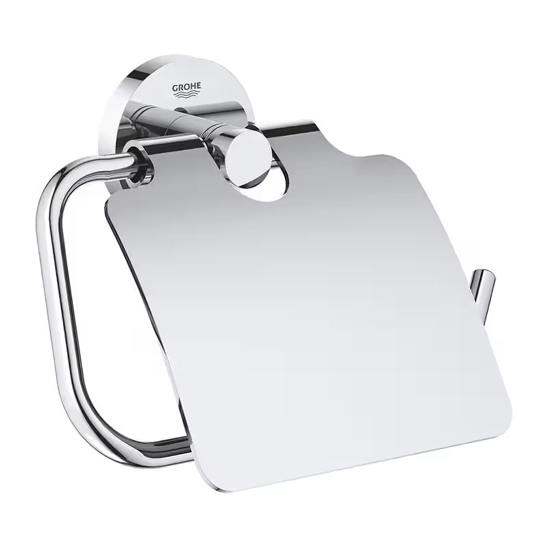 GROHE Essentials toilet roll holder with cover, chrome, model 40367001