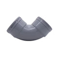 PVC elbow, 3 inch, 90 degree, grey, solvent weld drainage fitting