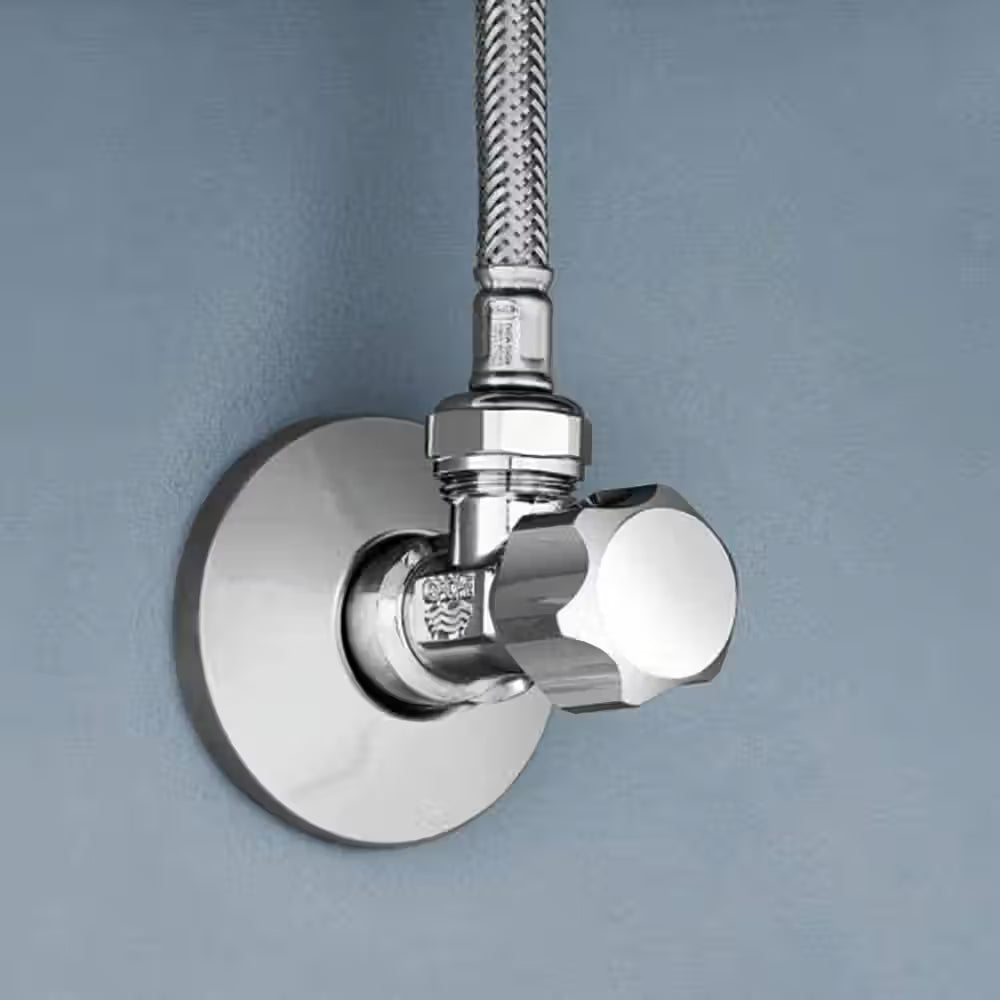 GROHE Angle Valve 1/2" x 3/8" with Spindle Shut-off – Chrome (22018000)