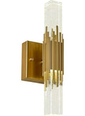 Modern Luxury Crystal Wall Light with Gold Finish, LED Decorative Wall Sconce for Living Room, Bedroom, Hallway, Staircase, Hotel & Office Interior Elegant Ambient Lighting Fixture