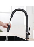 Premium Pull-Down Kitchen Faucet – Matte Black Stainless Steel Kitchen Sink Mixer Tap with Dual Spray, 360° Swivel & Single Handle Control