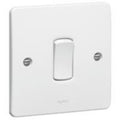 Synergy - Single pole switch - 1 gang - 2 way - 10 AX 250 V~ - Flush-mounted - Screw terminal - White