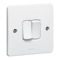 Synergy - Single pole switch - 2 gang - 1 way - 10 AX 250 V~ - Flush-mounted