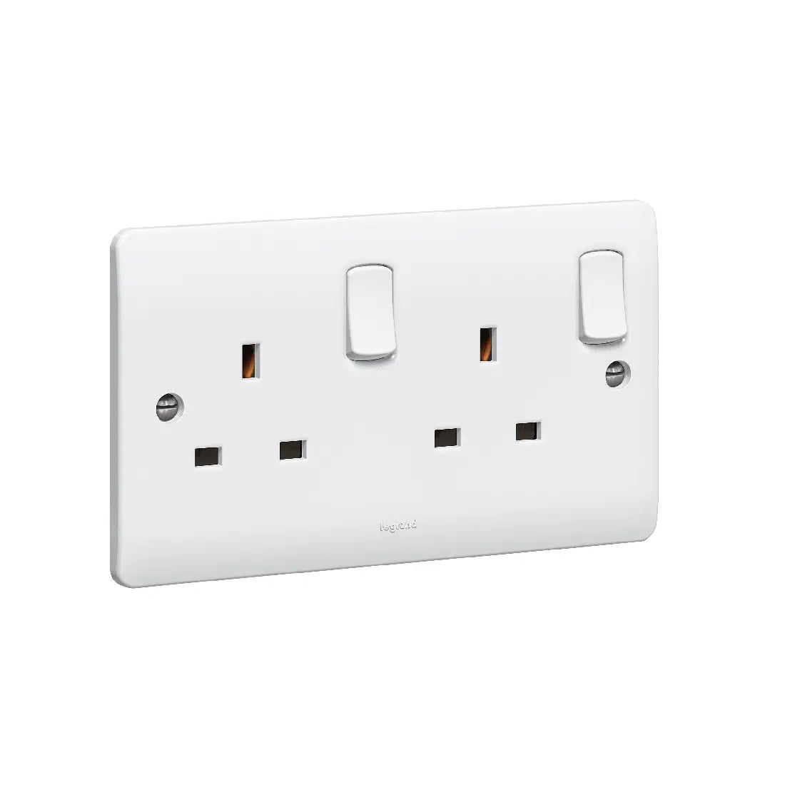 Legrand Synergy White 2 Gang Double Pole Socket Outlet 13A 250V 730070