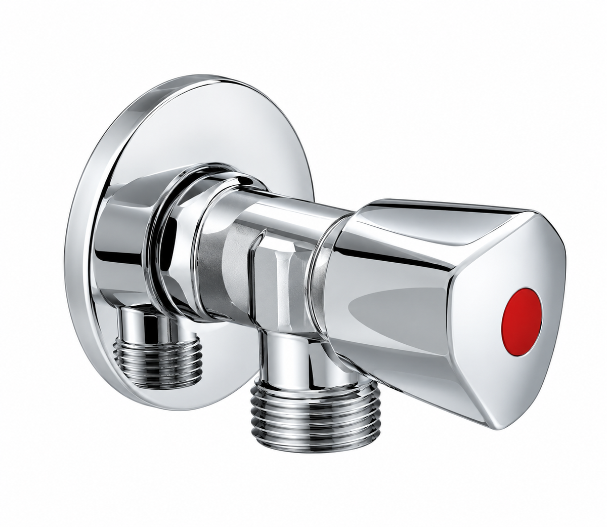 KLUDI RAK Angle Valve 1/2" – Chrome-Plated Brass, 1/4 Turn Ceramic Disc (RAK33002)