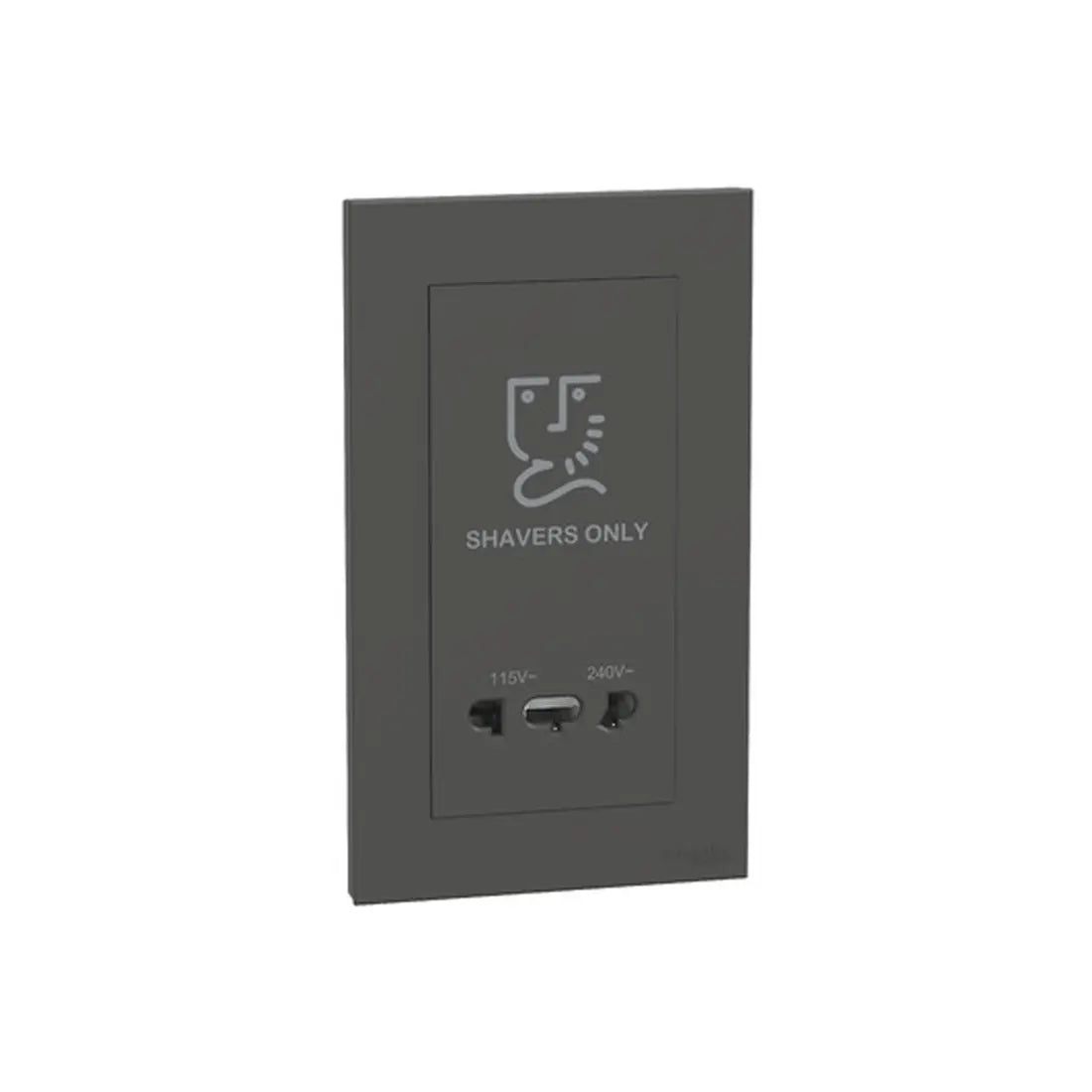 Schneider Electric AvatarOn C universal shaver unit 115V/240V in dark grey - E87T727V_DG