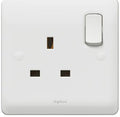Legrand Synergy White 1 Gang Double Pole Socket Outlet for Standard E Applications 13A 250V