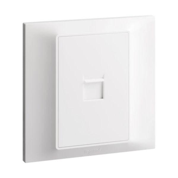 Belanko S - 1g plate 1x keystone adapt wh - Dust cover included - Flush-mounted plastic - IP20 protection