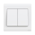 ABB Inora BL102 2 gang 1 way 10AX switch in white