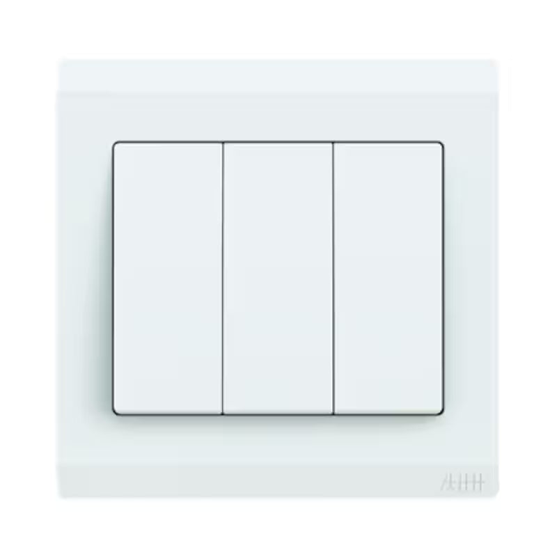 ABB Inora BL103 3 gang 1 way 10AX switch in white