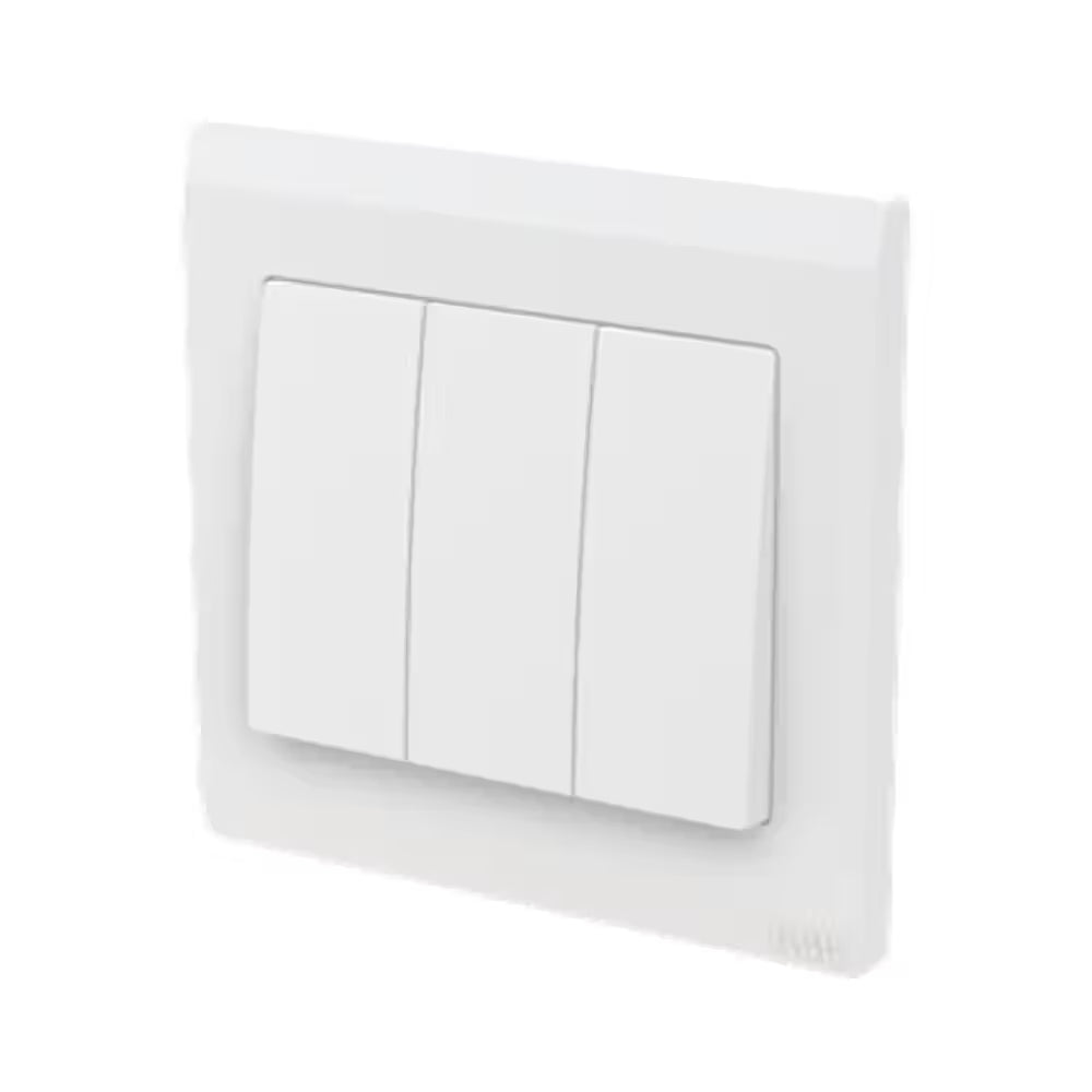 ABB Inora BL103 3 gang 1 way 10AX switch in white
