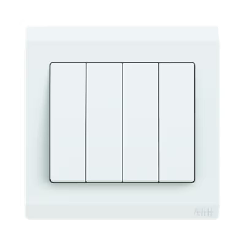 ABB Inora BL104 4 gang 1 way 10AX switch in white