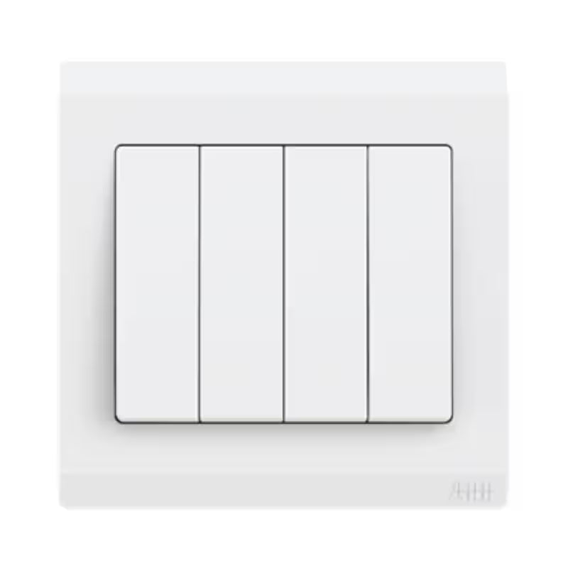 ABB Inora BL108 4 gang 2 way 10AX switch in white