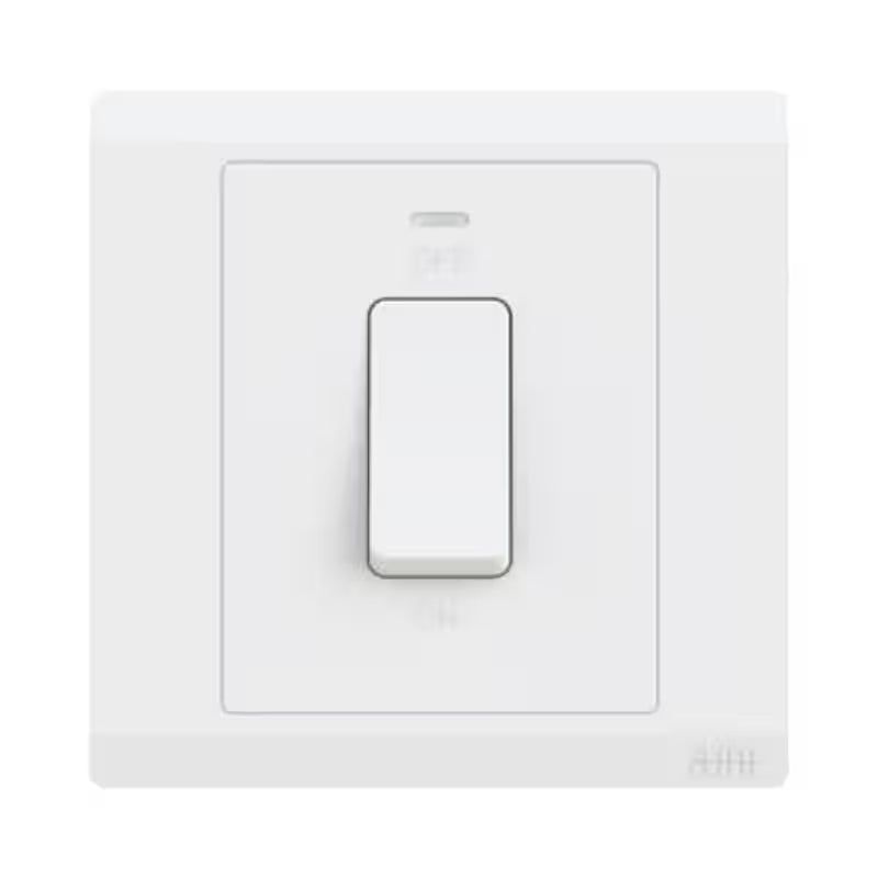 ABB Inora BL111S 1 gang 1 way 20AX double pole switch with illumination in white