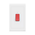 ABB Inora BL143 1 gang 45A double pole switch with illumination, 6x3, white