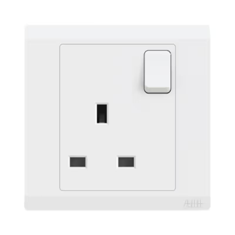 ABB Inora BL224 13A single pole switched socket in white