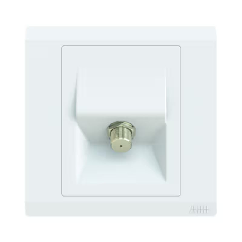 ABB Inora BL308 1 gang 45-degree satellite F-type outlet in white