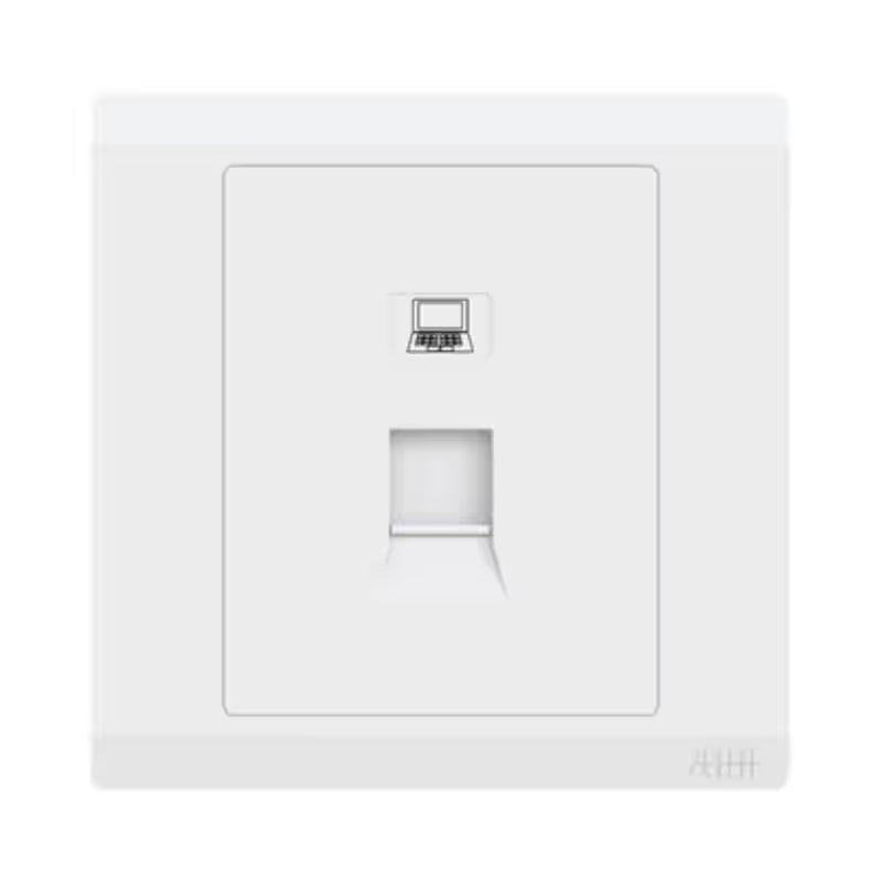 ABB Inora BL331 1 gang RJ45 Cat5e data outlet in white