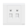 ABB Inora BL332 2 gang RJ45 Cat5e data outlet in white