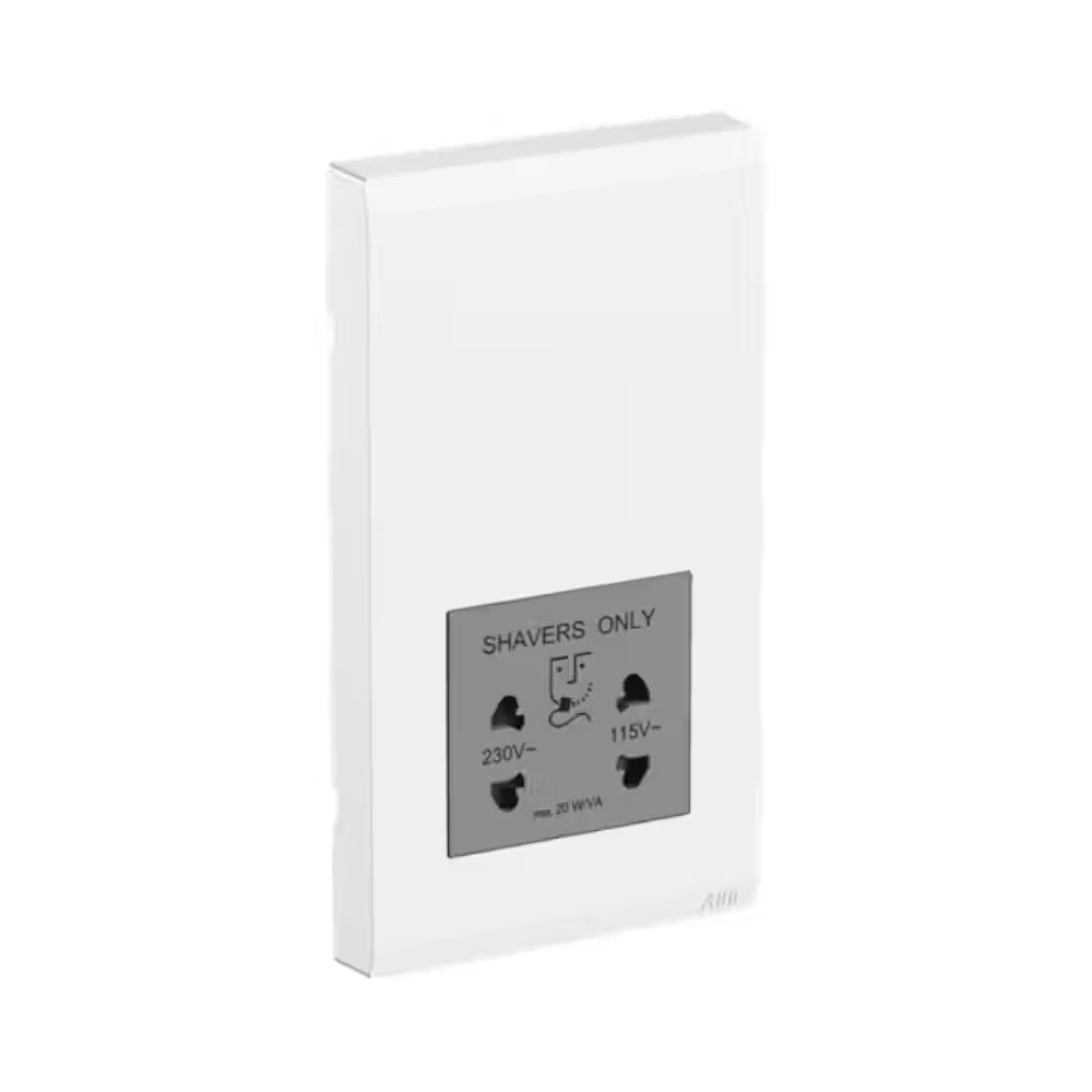 ABB Inora BL401 shaver socket, 115V/230V, 20VA, in white