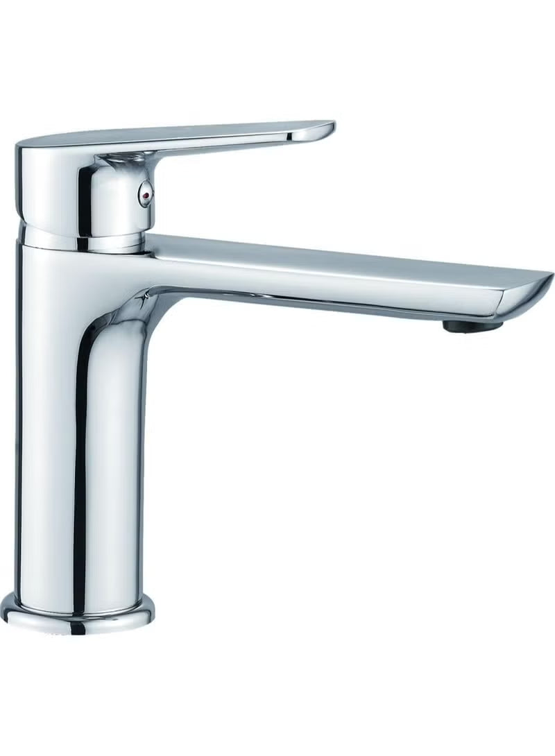 Milano Plus Bayz Plus Art Basin Mixer Tap | Single Lever Washbasin Faucet | Solid Brass Construction | Hot & Cold Water Control | Chrome Finish Bathroom Mixer