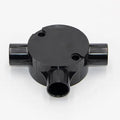 Decoduct 20mm PVC 3-way circular junction box, model DJT2
