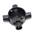 Decoduct 20mm PVC 4-way circular junction box, model DJF2