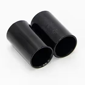 Decoduct PVC coupler, 25mm, solvent-weld seal, true alignment