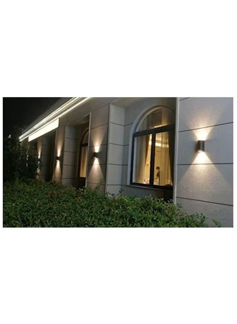 Modern LED Wall Light – Waterproof Up & Down Outdoor Wall Lamp, Aluminum Body, Warm White Lighting for Porch, Balcony, Garden, Hallway, Living Room & Exterior Decoration