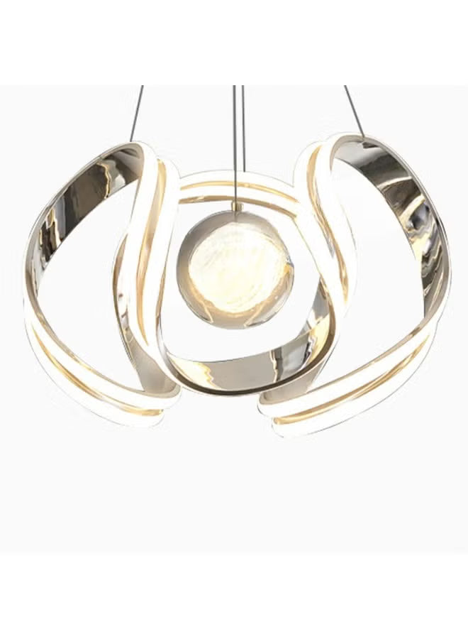 Luxury Modern Gold LED Chandelier – Creative Ring Design Pendant Light Fixture for Living Room, Dining Room & Bedroom – Adjustable Ceiling Lamp with Energy-Saving Warm White Illumination