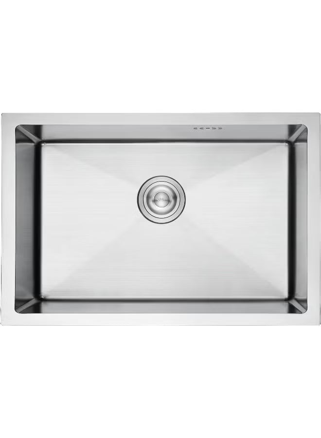 Ibergrif M87044 Kitchen Sink 70 x 44 cm, Under Countertop Sink with Drain Filter, Stainless Steel