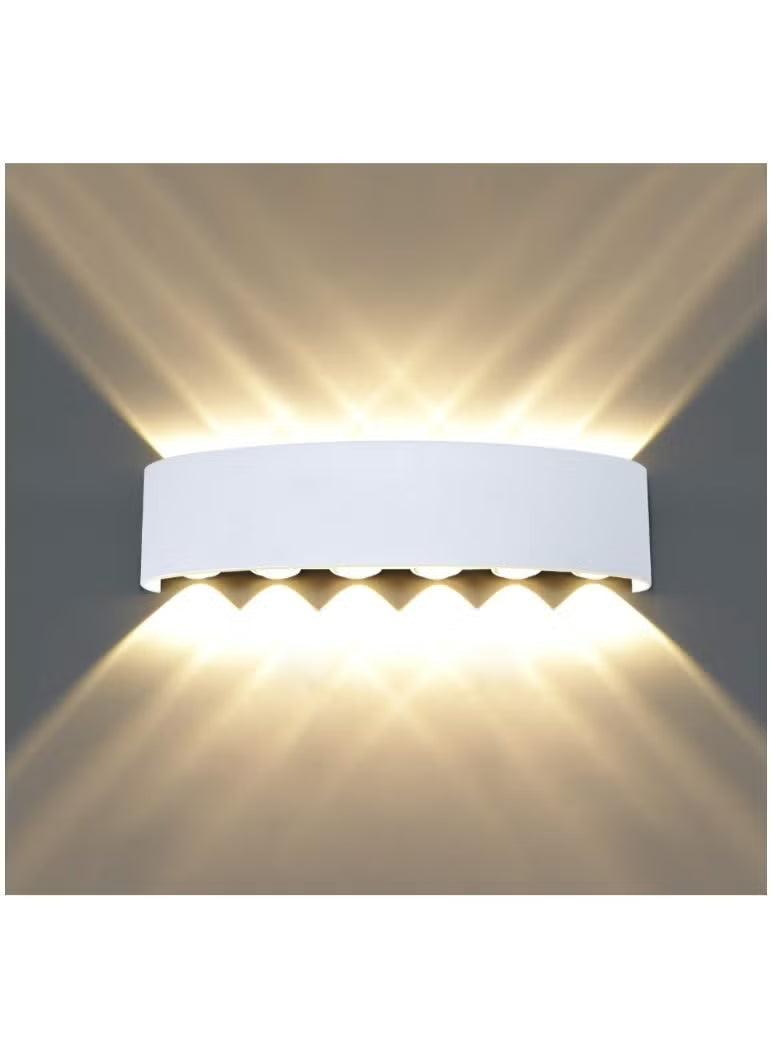 Modern LED Wall Light Sconce Up and Down Indoor Lamp Fixture for Bedroom, Living Room, Hallway, Staircase, Warm White Decorative Wall Lighting for Home and Office – Energy Efficient Design