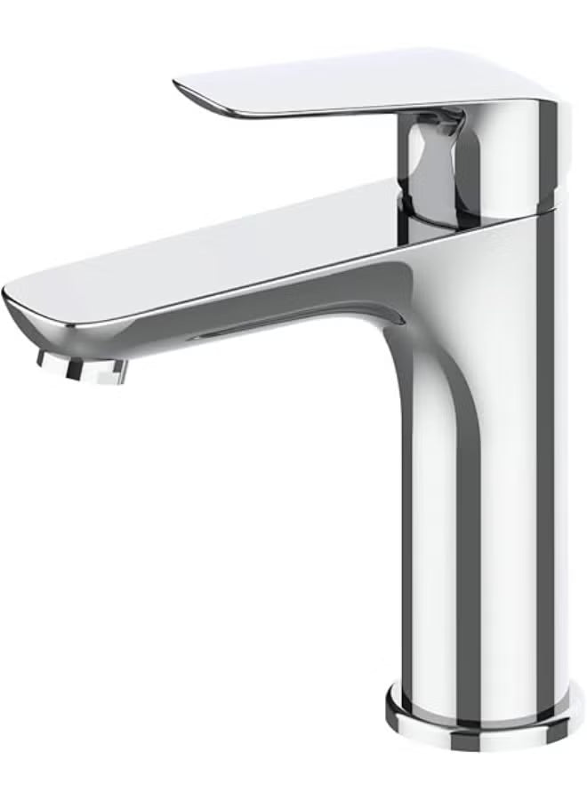 Modern Handle Basin Mixer Faucet Bathroom Sink Tap Hot Cold Water Control Anti Splash Chrome Finish