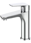 Modern Handle Basin Mixer Faucet Bathroom Sink Tap Hot Cold Water Control Anti Splash Chrome Finish