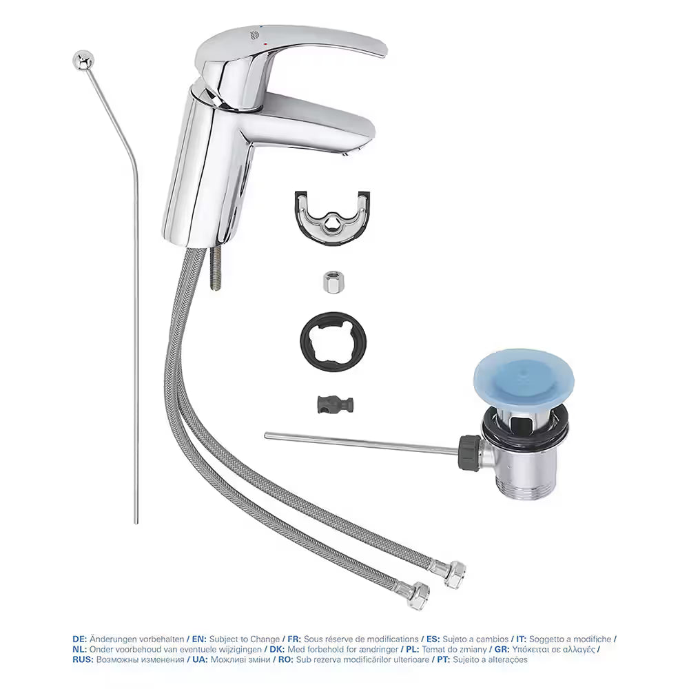 GROHE EuroSmart Single-Lever Basin Mixer – Chrome, 1/2"
